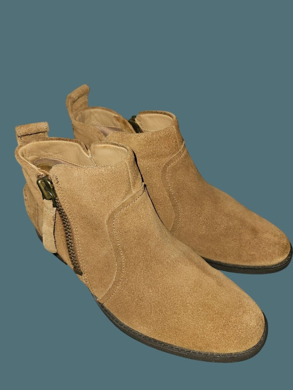 Ugg Upper Suede Side Zip Aureo Ankle Booties Women Size 6.5 - Picture 4 of 10